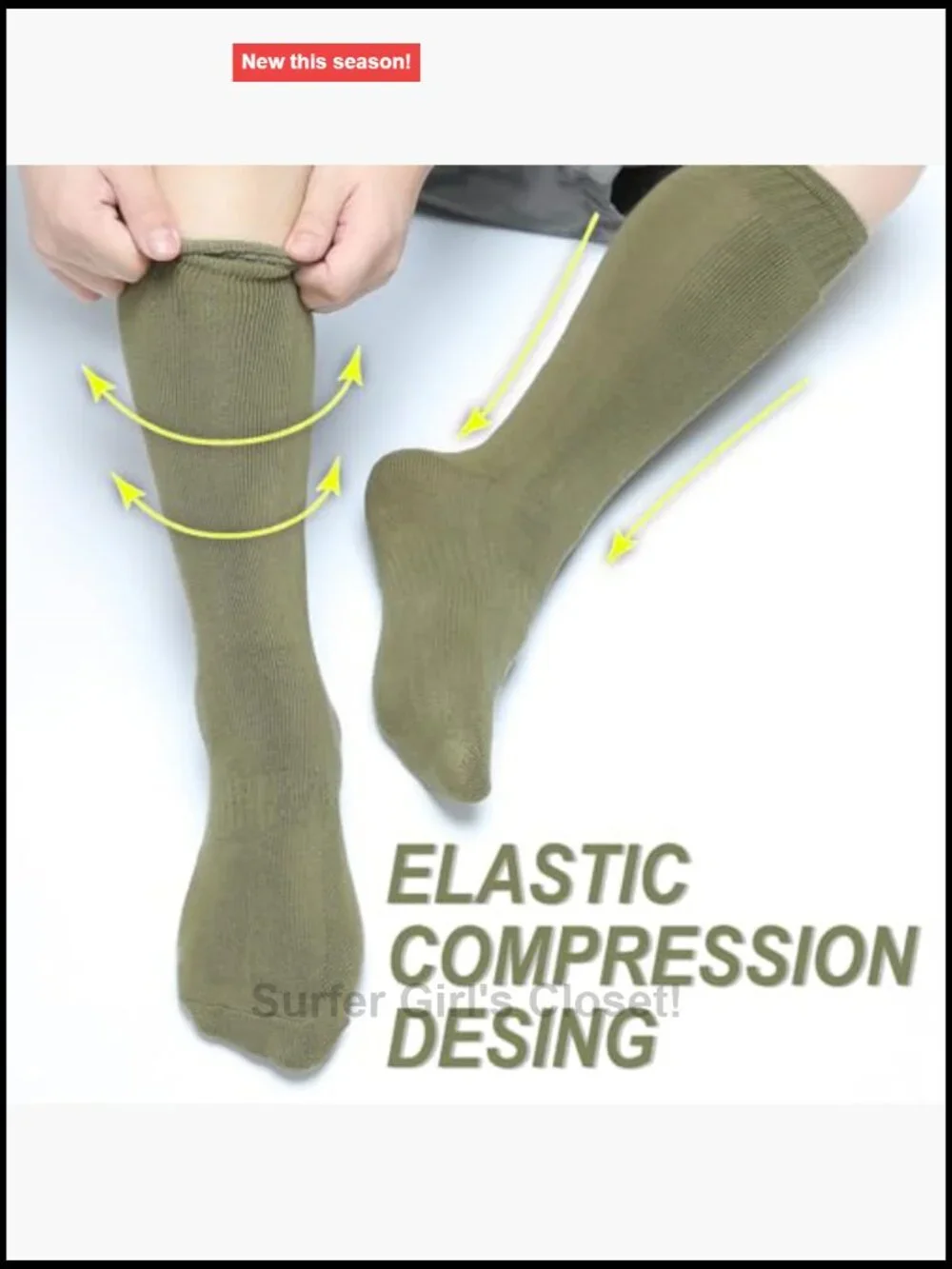 Over-the-Calf Hiking Socks, Moisture-Wicking Tactical Boot Socks 4-Pack